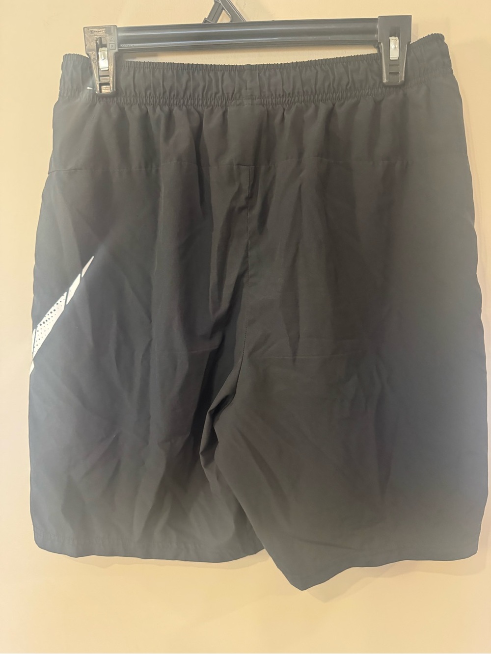 Nike Black Athletic Shorts with White Swoosh - Picture 3 of 5